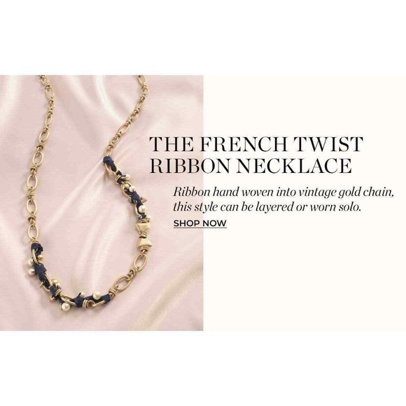 Stella & Dot French Twist Ribbon Necklace - Picture 5 of 5